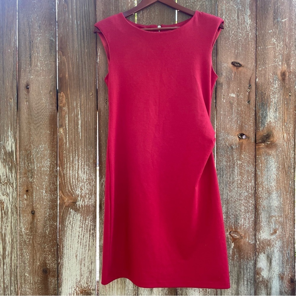 SFERA Women’s Red Pencil Sheath Dress Cap Sleeve Portugal Size Medium